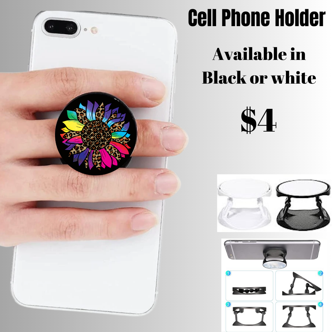 Sunflower Collapsible Phone and Small Tablet Grip Holder