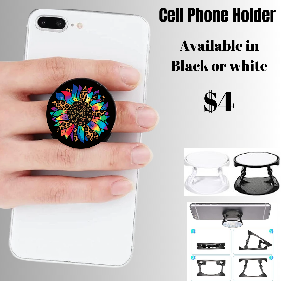 Sunflower Collapsible Phone and Small Tablet Grip Holder