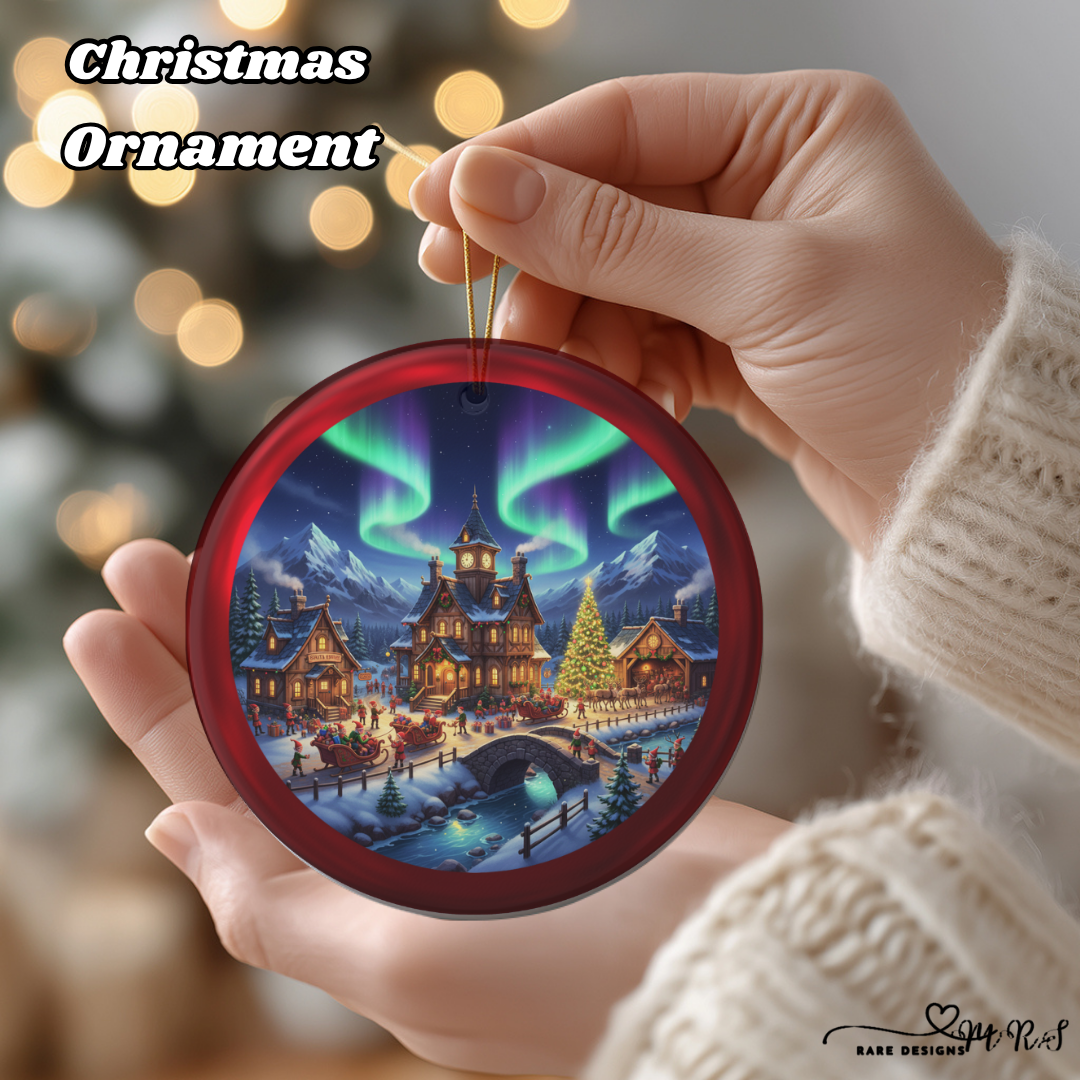 Aurora Christmas Village Ornament Set