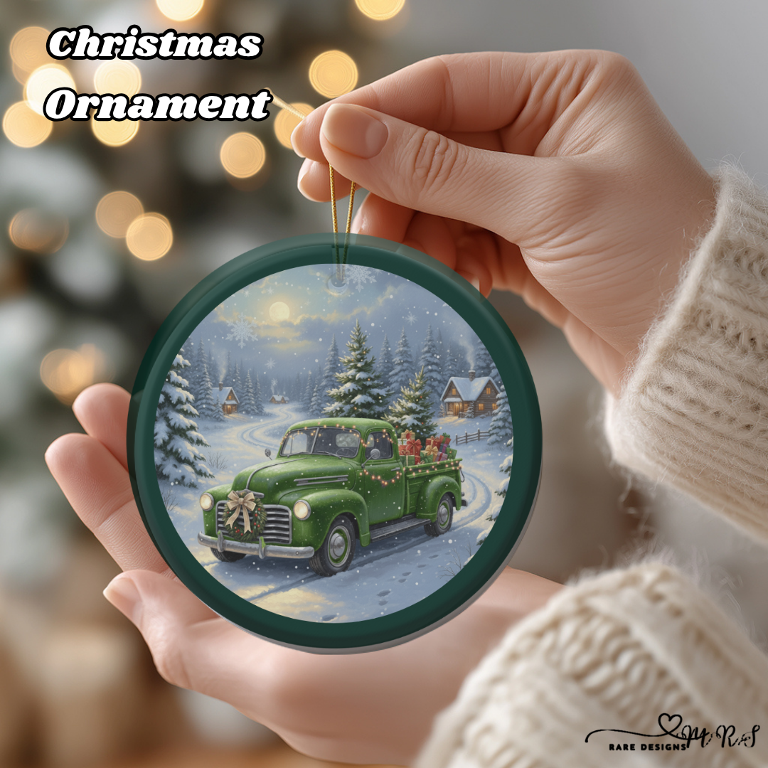 Vintage Christmas Truck Ornament Collection
