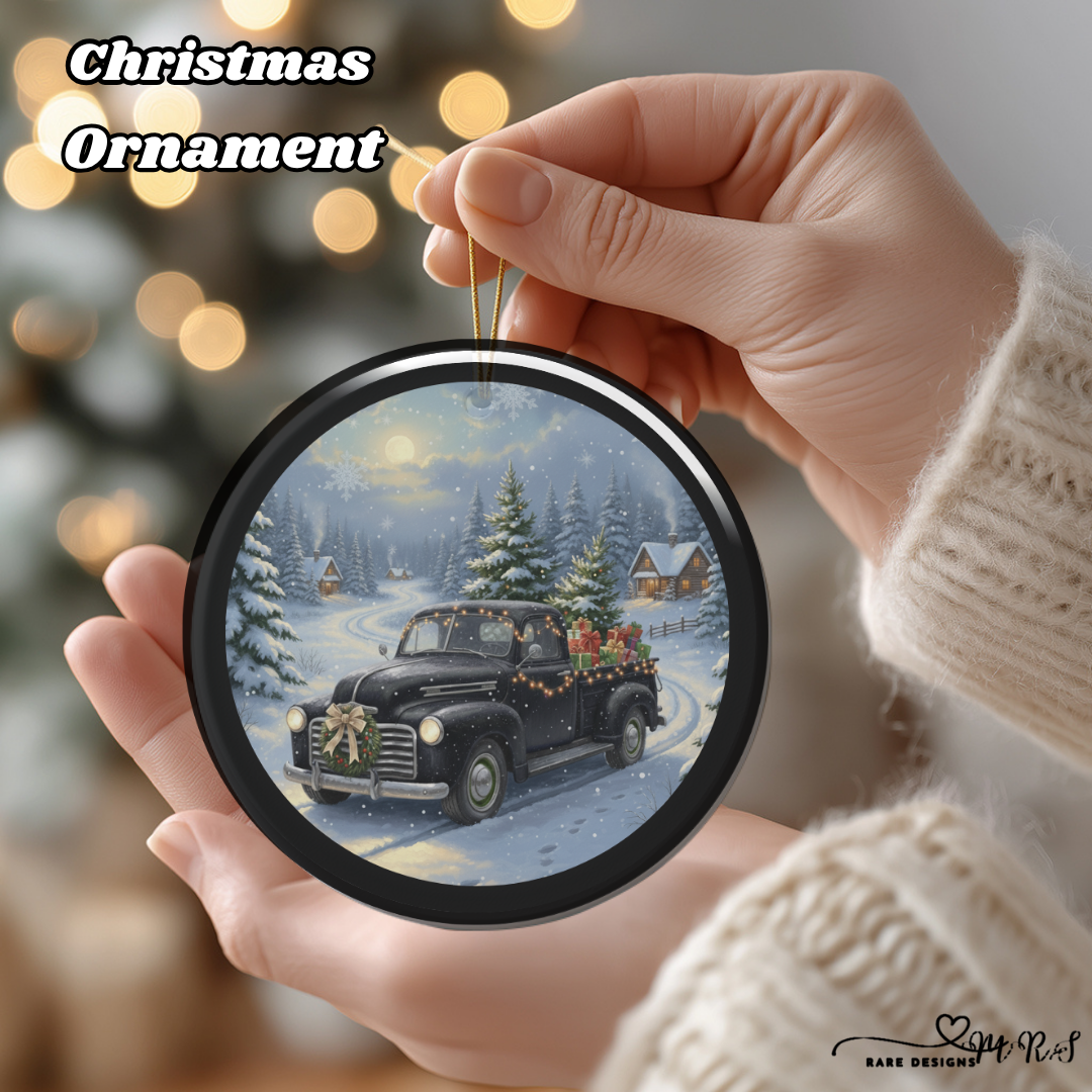 Vintage Christmas Truck Ornament Collection