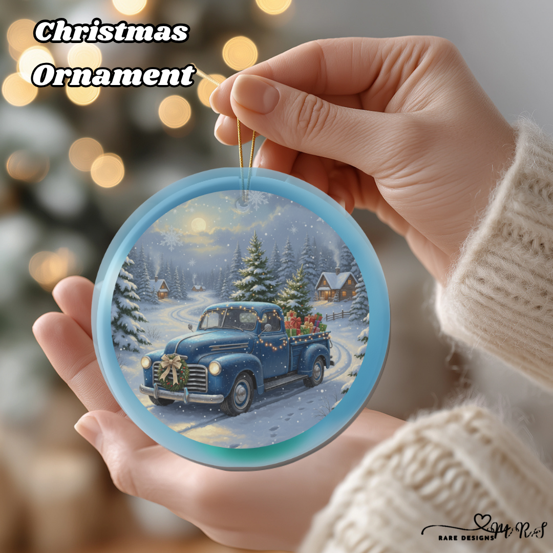 Vintage Christmas Truck Ornament Collection