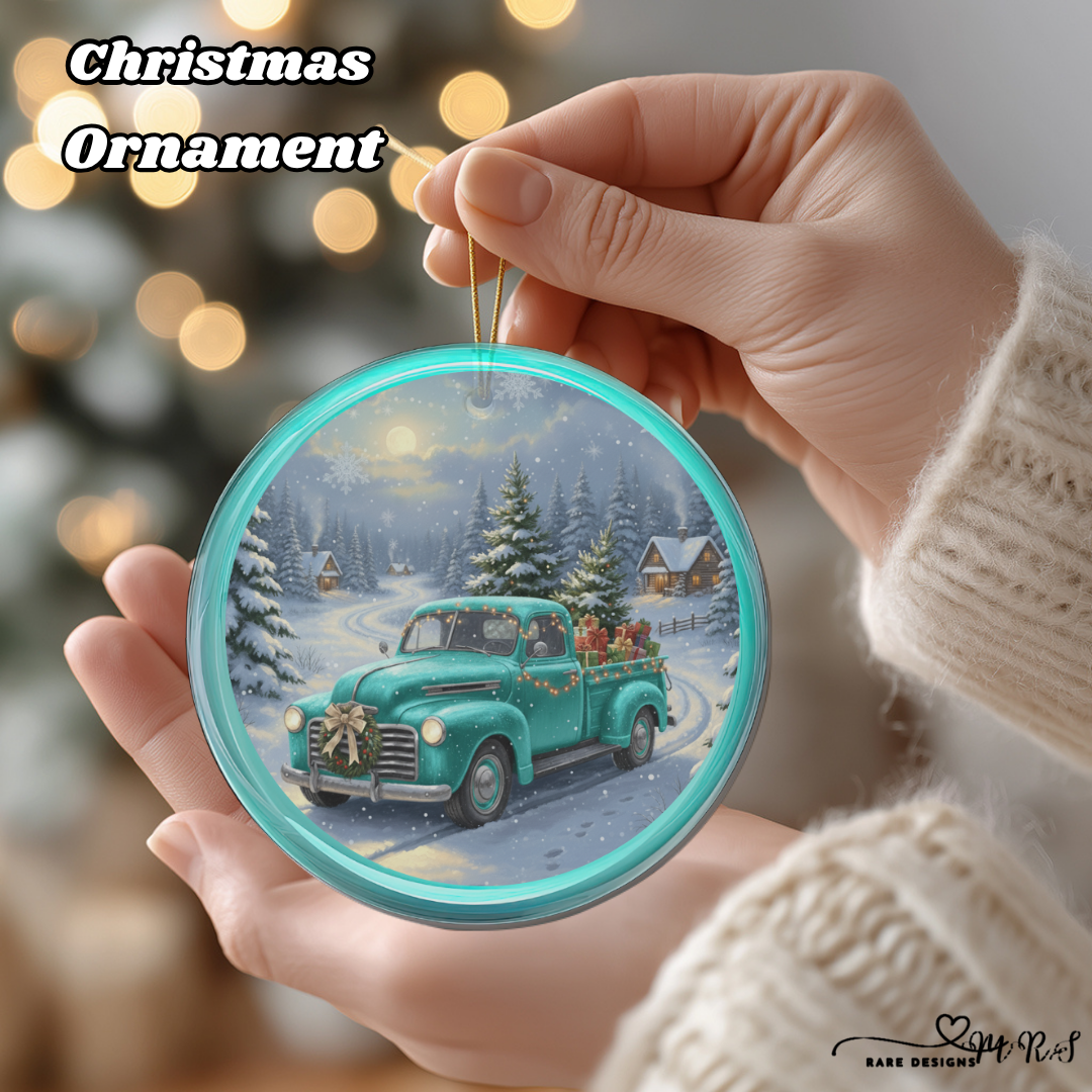 Vintage Christmas Truck Ornament Collection