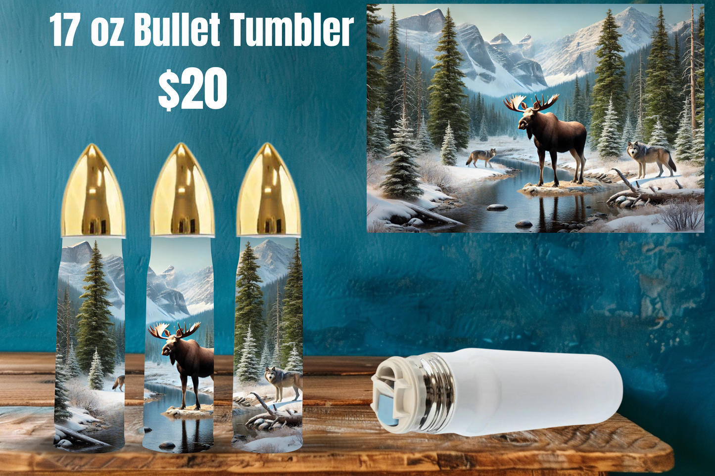 Winter Wilderness Bullet Tumbler