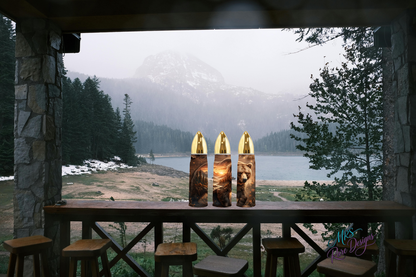 The Wild Caliber: 17oz Grizzly Wilderness Bullet Tumbler