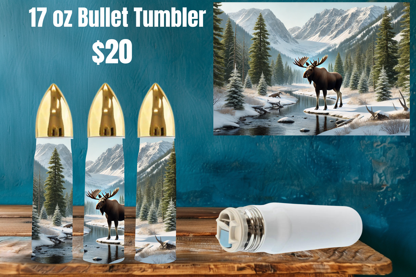 Winter Wilderness Bullet Tumbler