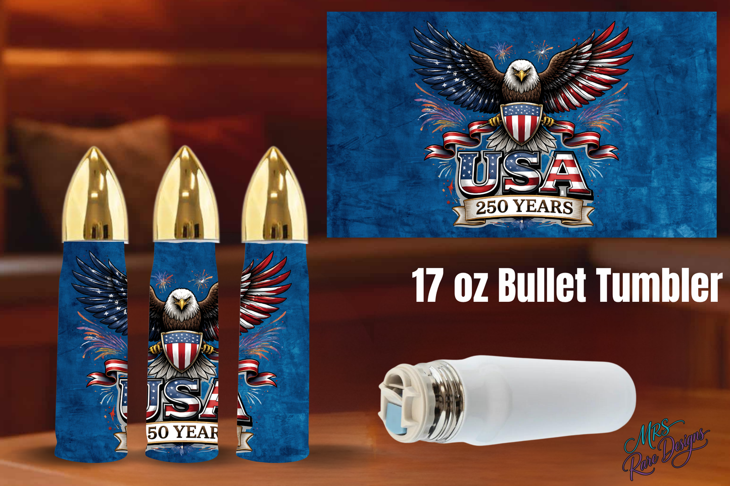 USA Proud" 17oz Patriot Bullet Tumbler — USA 250 Years Celebration Edition