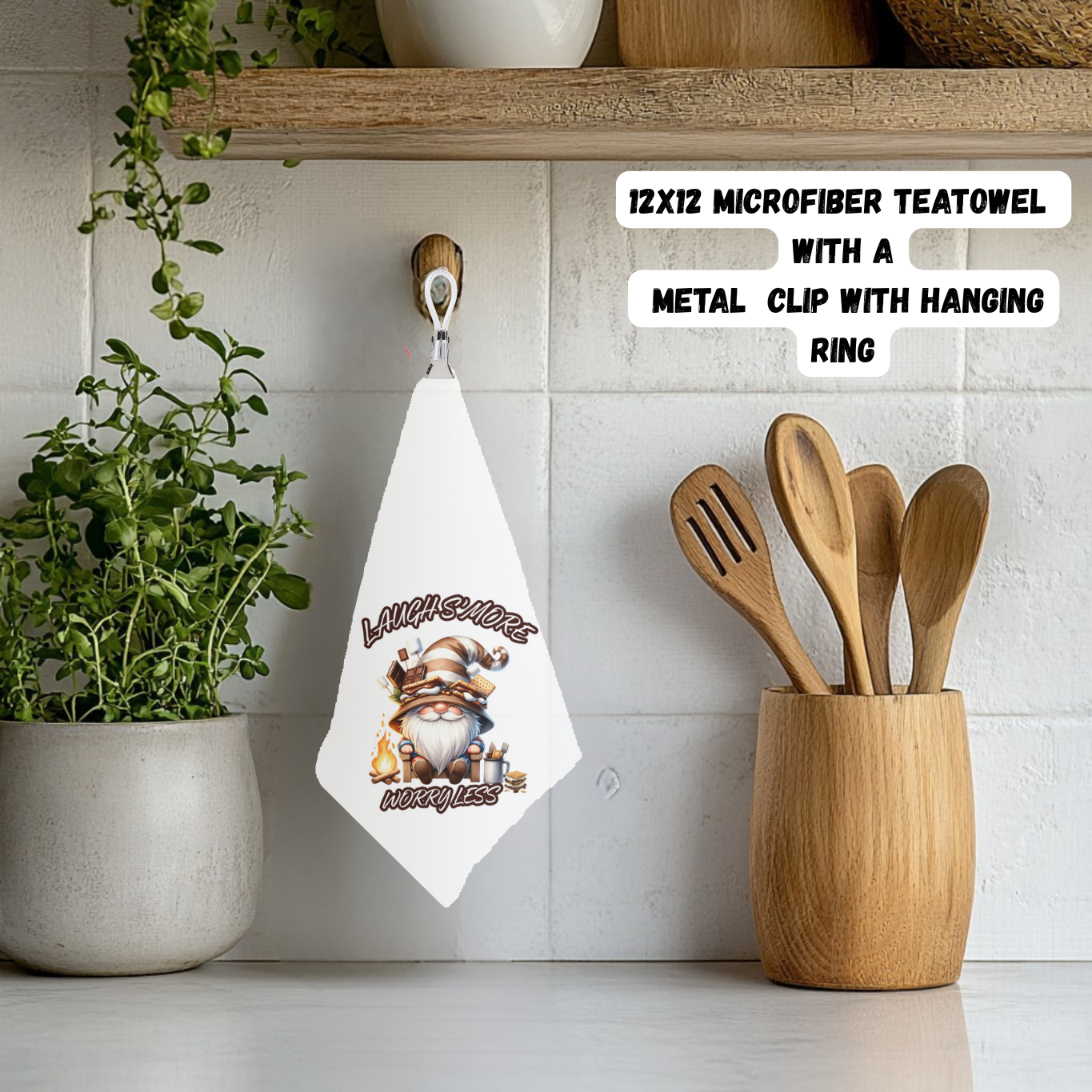 Laugh S’more, Worry Less — Stacked S’mores Hat Gnome Kitchen & Coffee Set