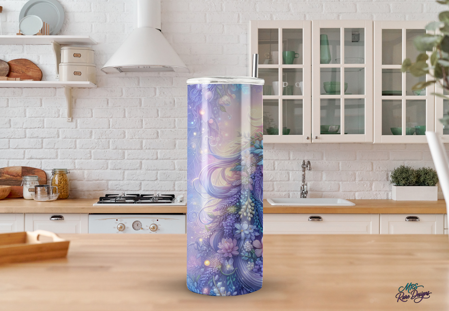 Enchanted Floral Unicorn 20‑Ounce Stainless Steel Tumbler – Pastel Fantasy Insulated Drinkware