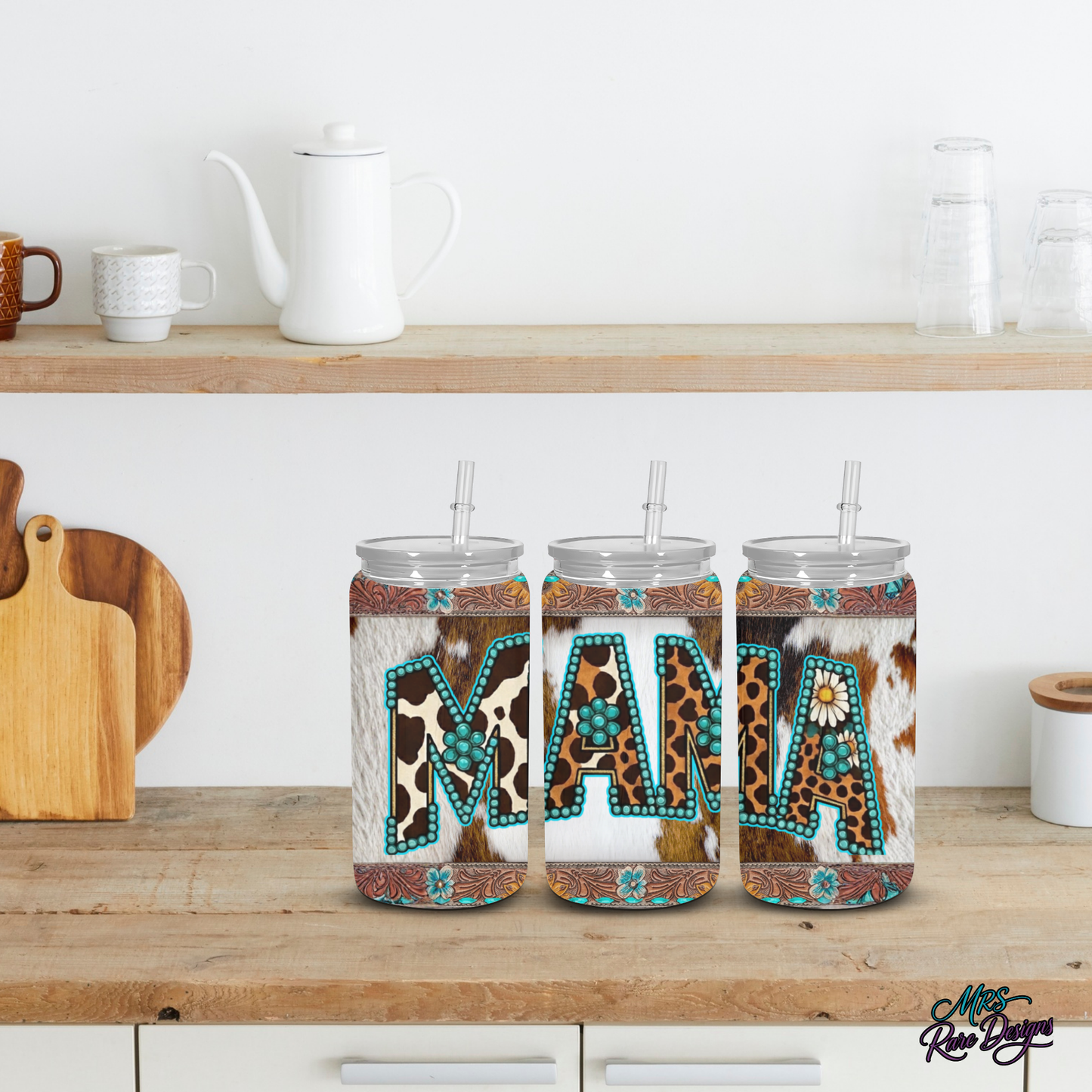 Wildly Yours: 16oz Western Mama Glass Tumbler