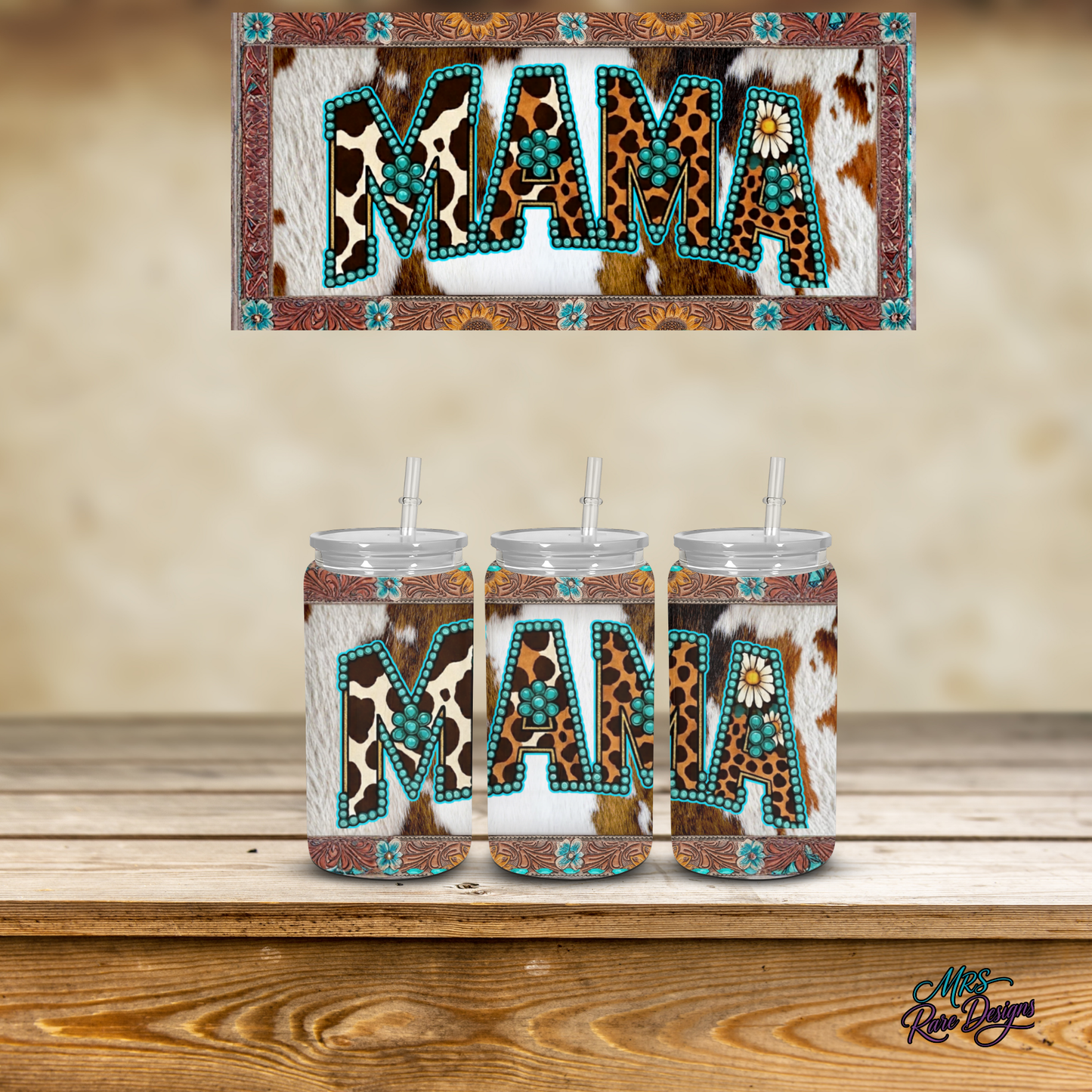 Wildly Yours: 16oz Western Mama Glass Tumbler