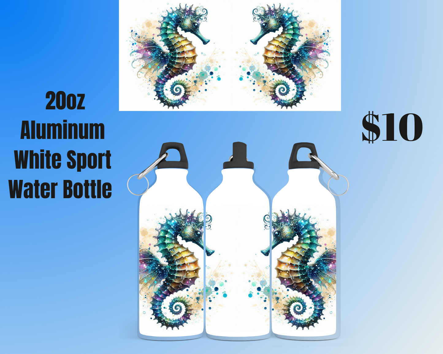 Seahorse Spirals Sport Bottles