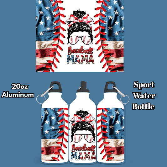 Baseball Mama Stars & Stripes Sport Bottle – 20oz