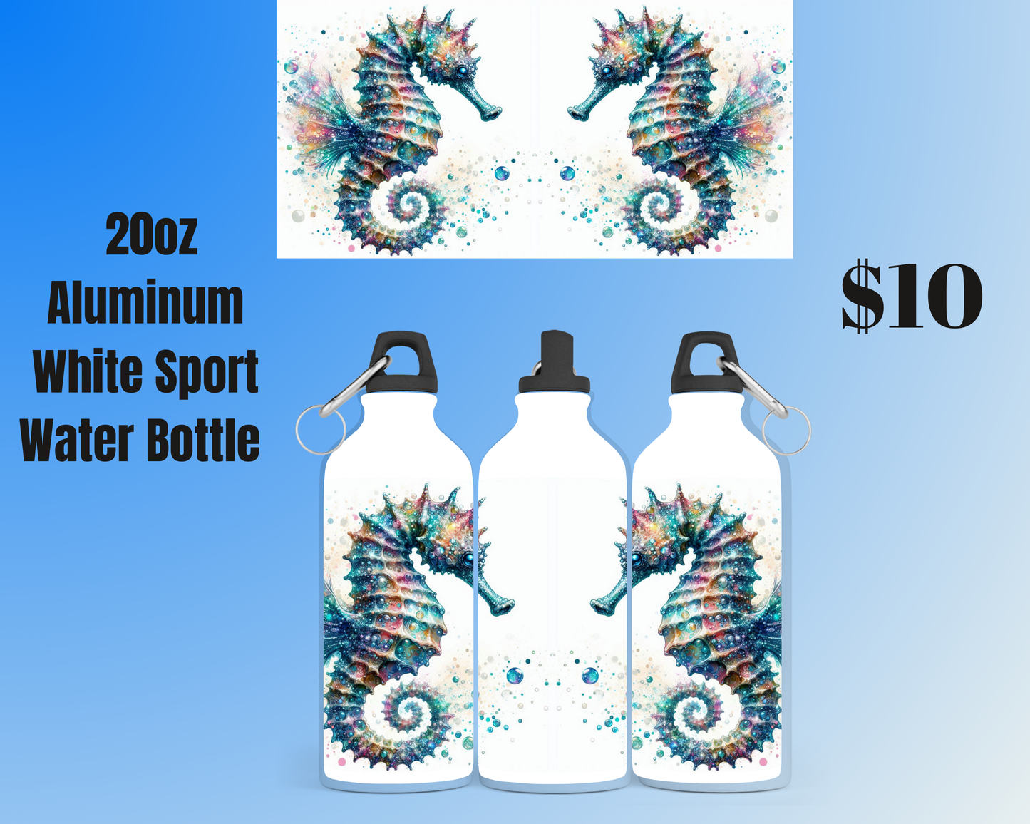 Seahorse Spirals Sport Bottles