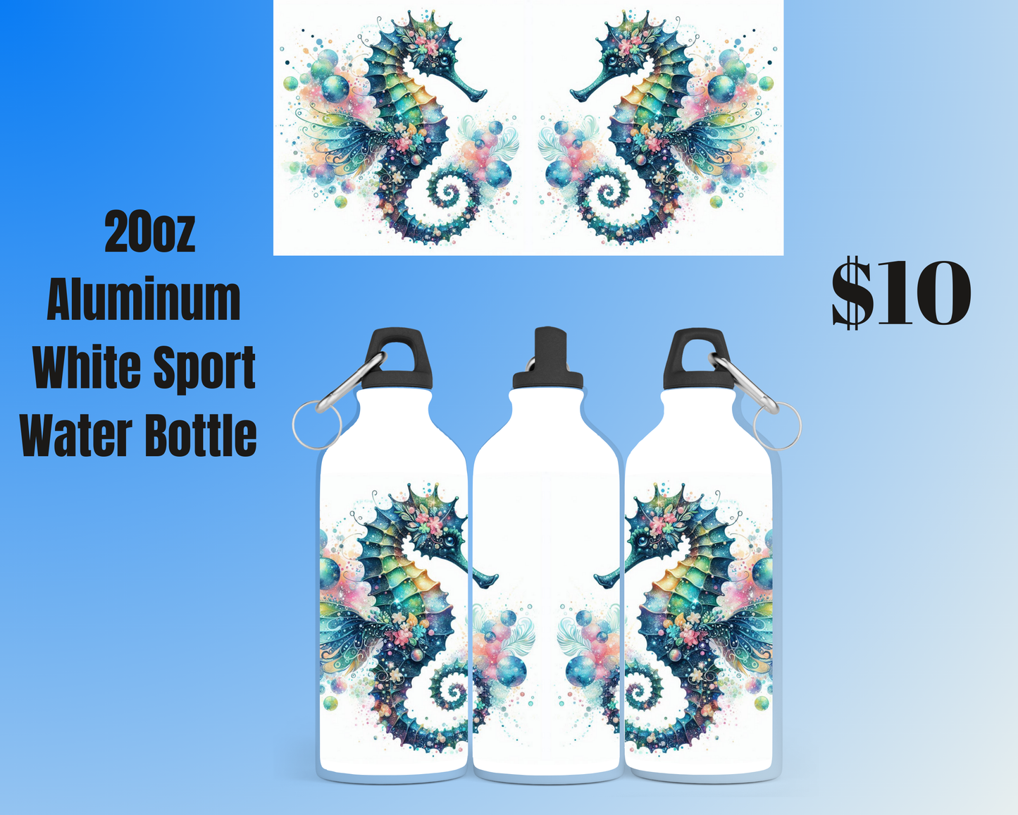 Seahorse Spirals Sport Bottles