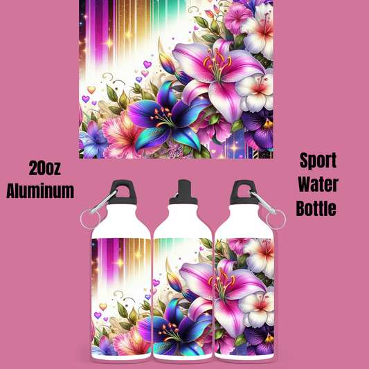 Bloom Burst 20oz Aluminum Sport Water Bottle