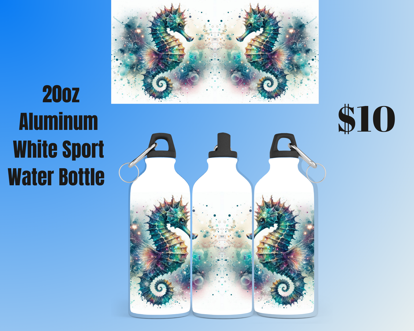 Seahorse Spirals Sport Bottles