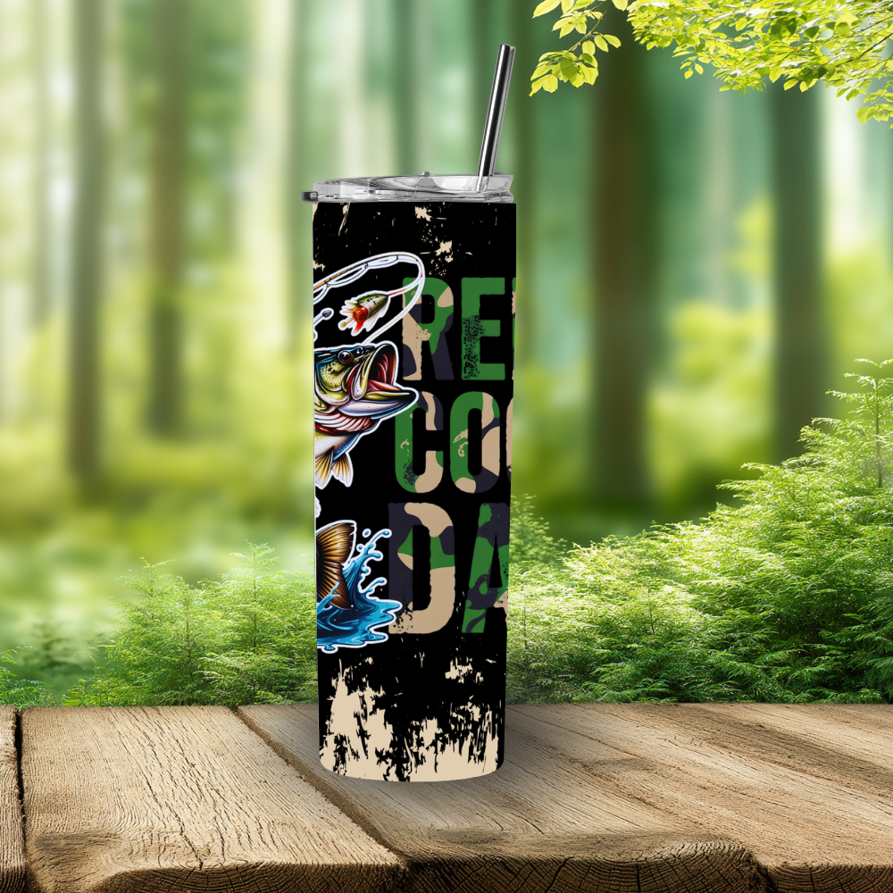 Reel Cool Dad 30 oz Skinny Stainless Steel Tumbler