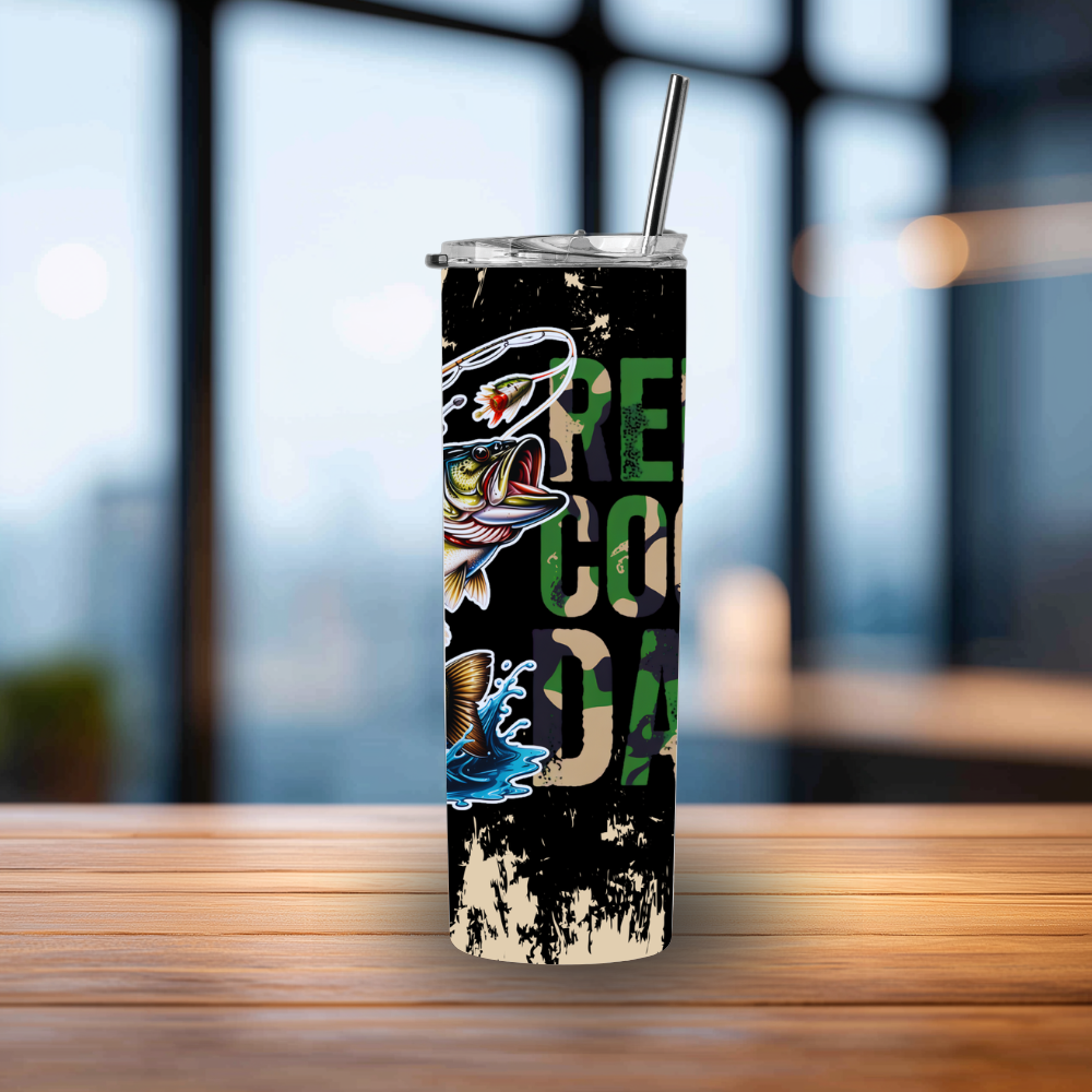 Reel Cool Dad 30 oz Skinny Stainless Steel Tumbler