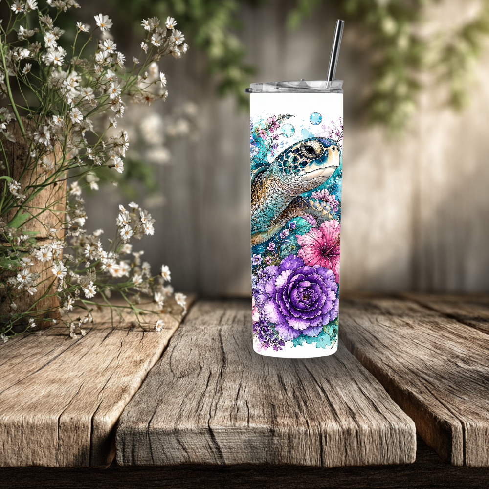 "Sea Turtle Skinny" 20oz Tumbler