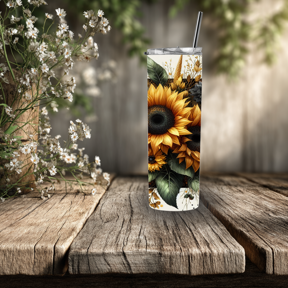 Sunflower Meadow Muse Tumbler — 30 OZ