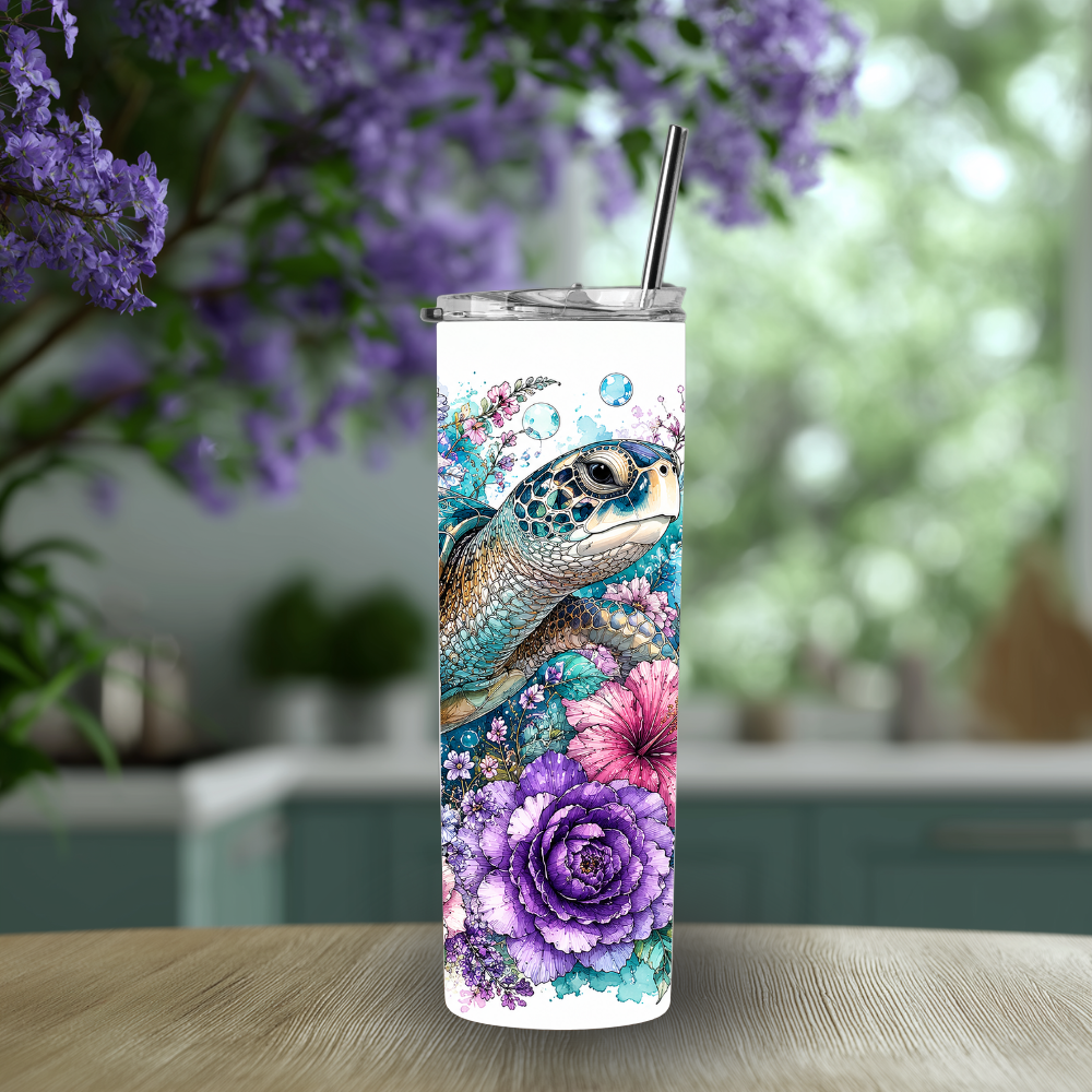 "Sea Turtle Skinny" 20oz Tumbler