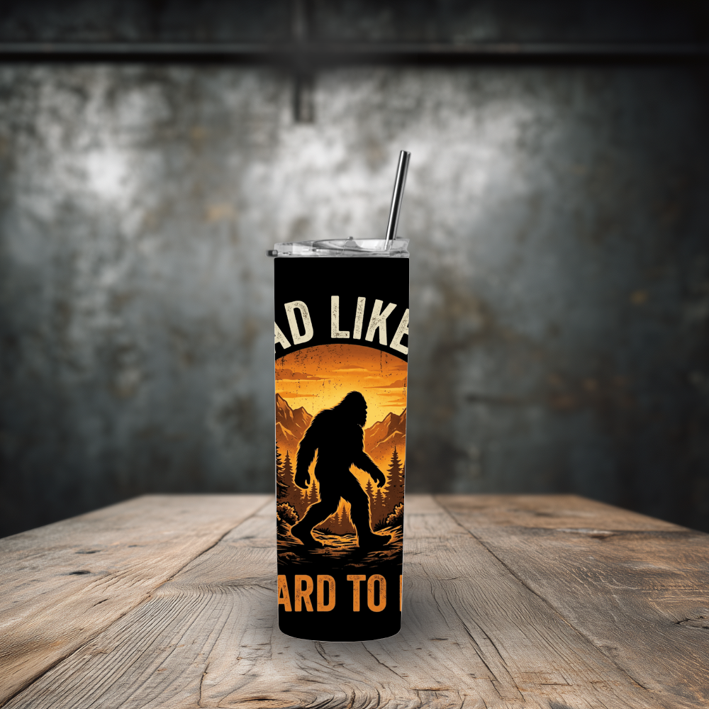 30 oz stainless steel Bigfoot Dad Slim Tumbler