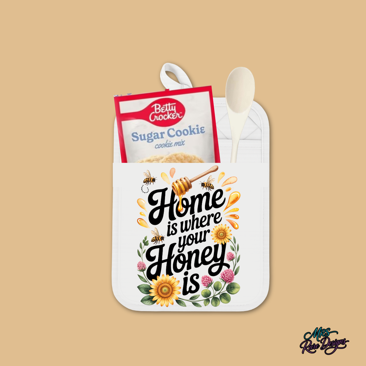"Home Is Where Your Honey Is" Pocket Hot Pad Cookie Gift Set