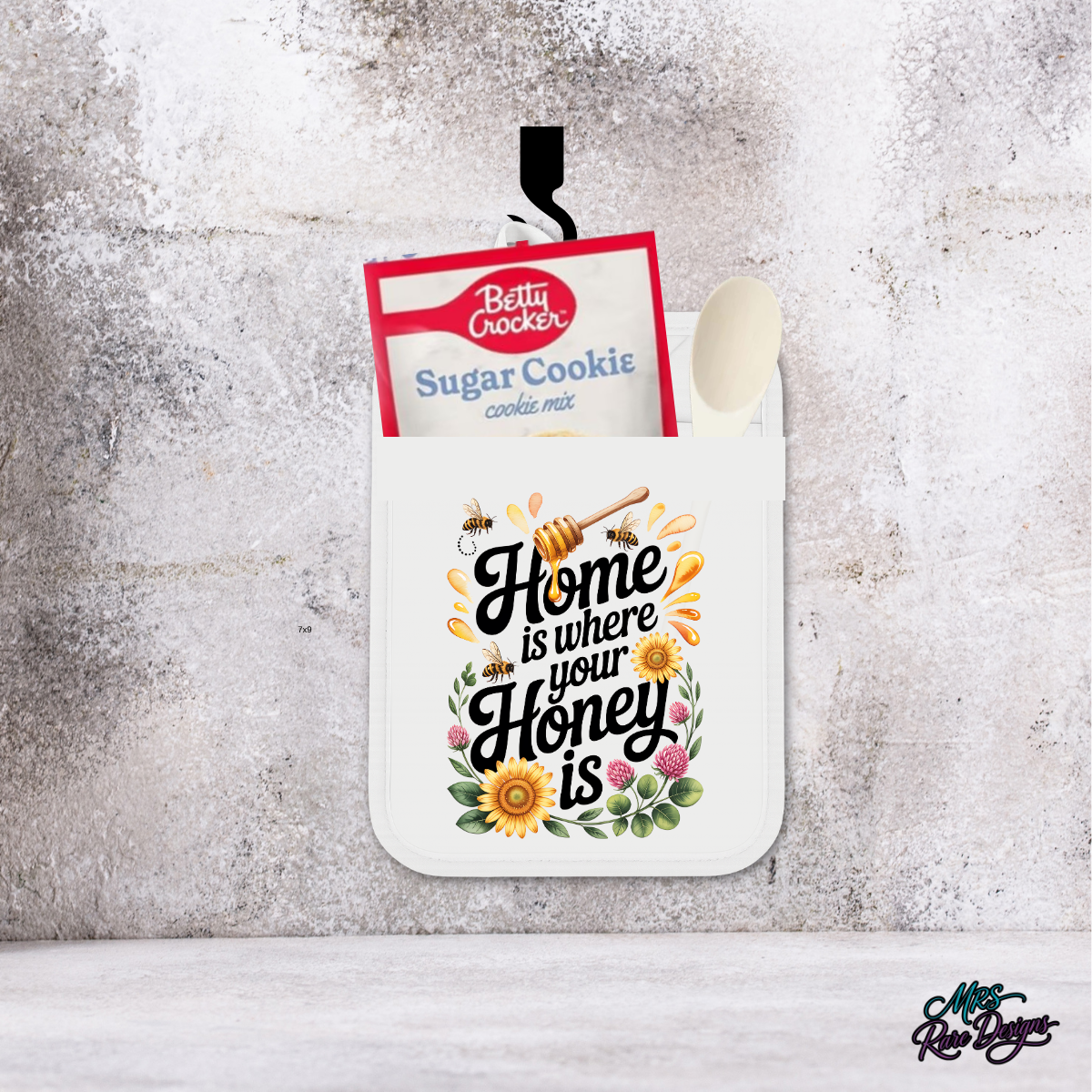 "Home Is Where Your Honey Is" Pocket Hot Pad Cookie Gift Set