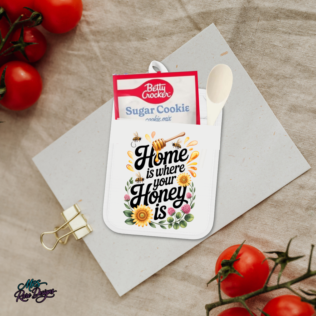 "Home Is Where Your Honey Is" Pocket Hot Pad Cookie Gift Set