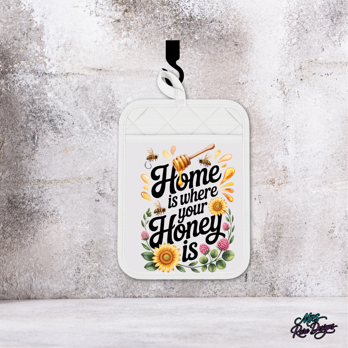 "Home Is Where Your Honey Is" Pocket Hot Pad