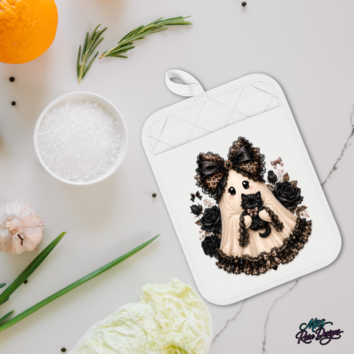 🖤 "Handy Haunt" Pocket Oven Mitt