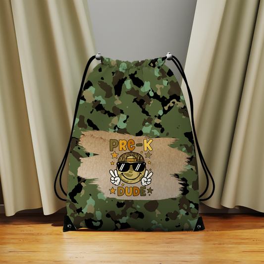 Cool Camo Grade Dude Drawstring Bag Collection – Pre-K to Fifth Grade