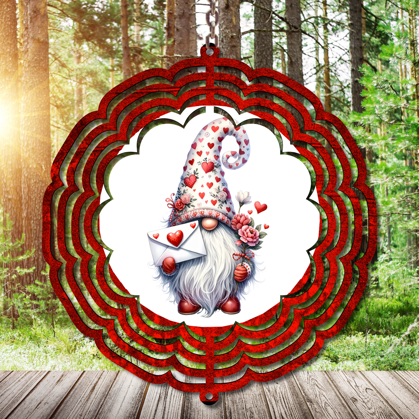 Whimsical Love Gnomes Wind Spinners