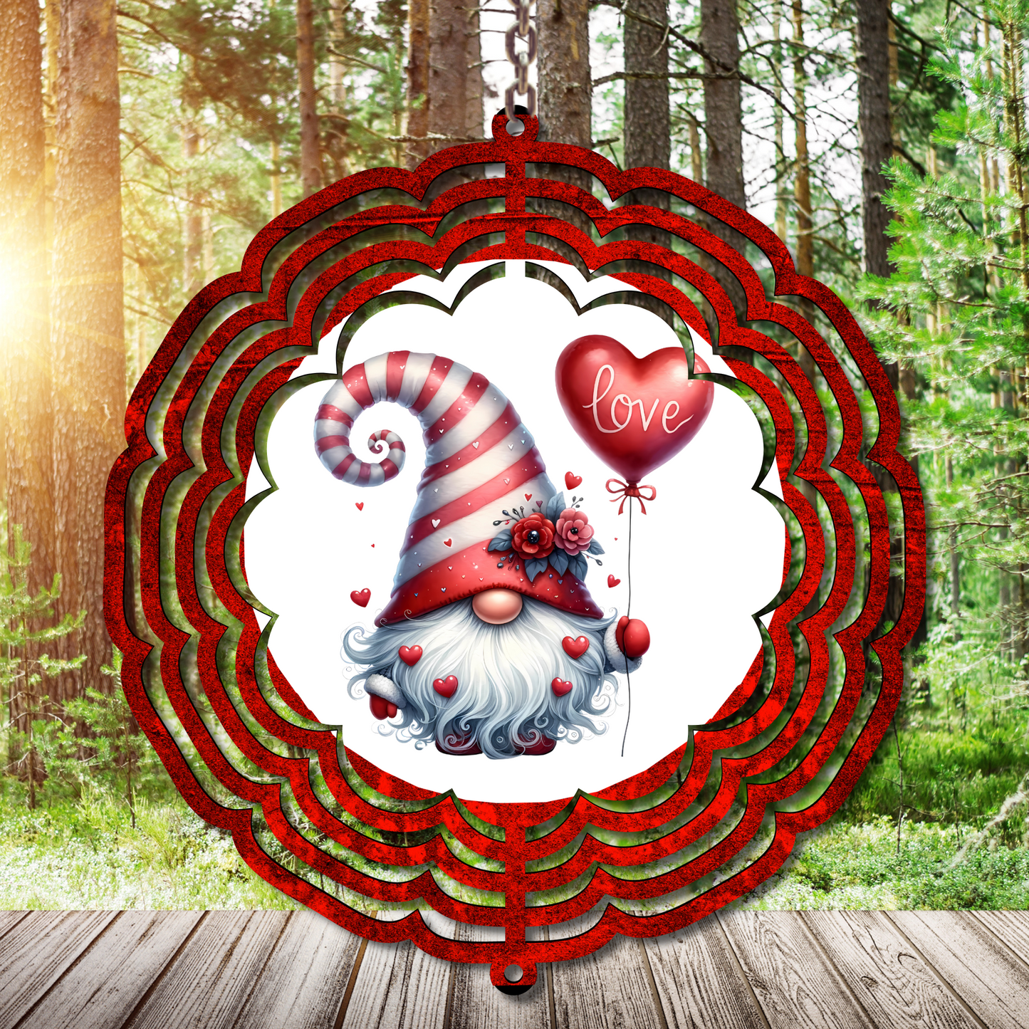 Whimsical Love Gnomes Wind Spinners