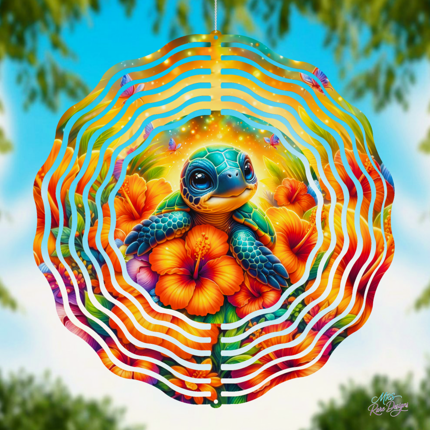 "Sunny Shell Serenade" 8" 3D Wind Spinner