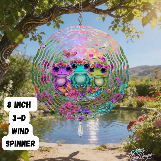 Enchanting Froggy Garden Whimsy Spinner