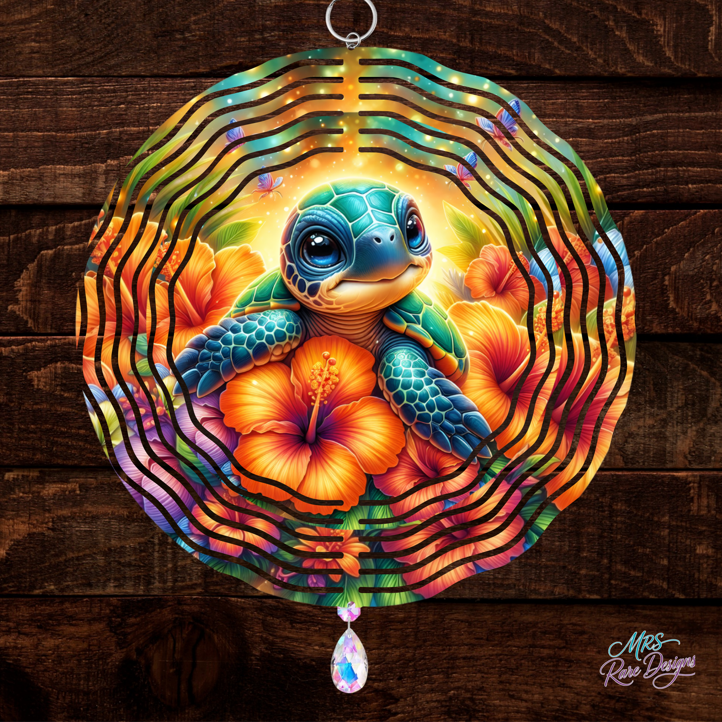 "Sunny Shell Serenade" 8" 3D Wind Spinner