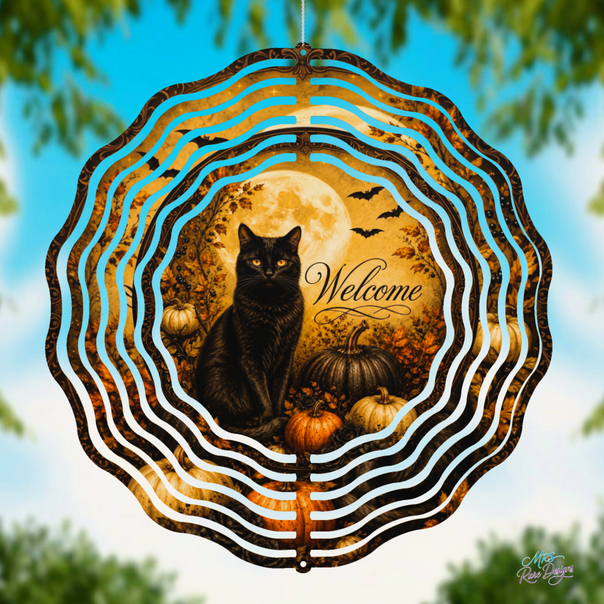 Enchanted Midnight Harvest 3D Wind Spinner