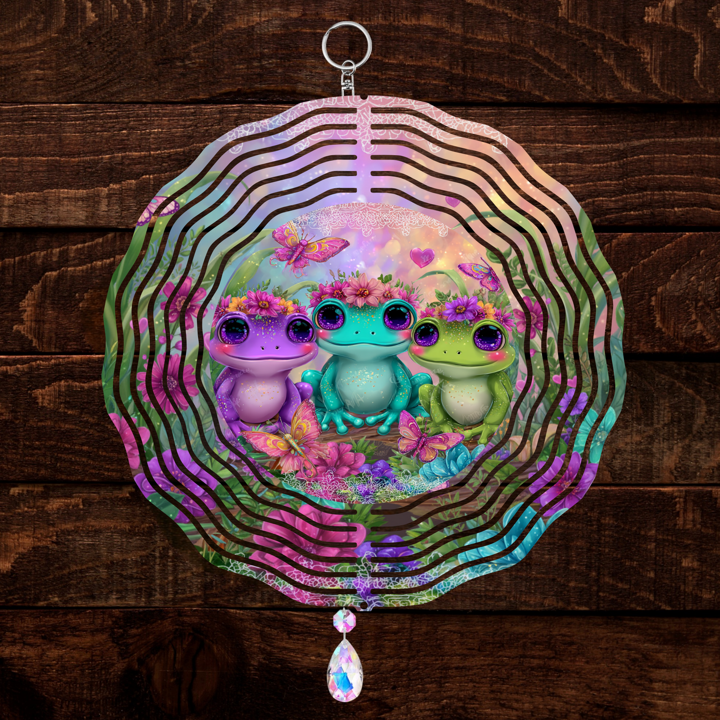 Enchanting Froggy Garden Whimsy Spinner