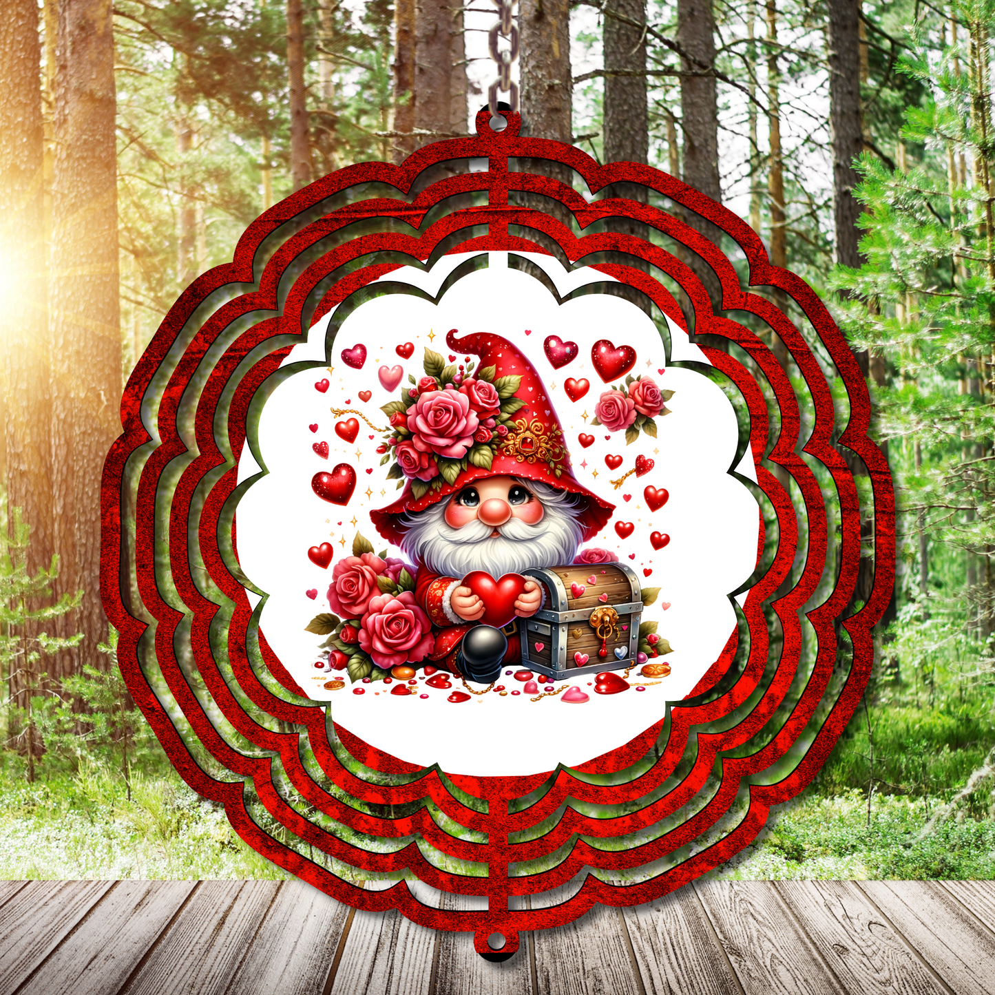 Whimsical Love Gnomes Wind Spinners