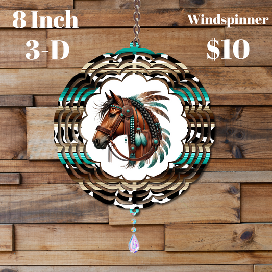 Majestic Mustang 3D Wind Spinner