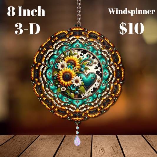 Sunflower Serenity 3D Wind Spinner