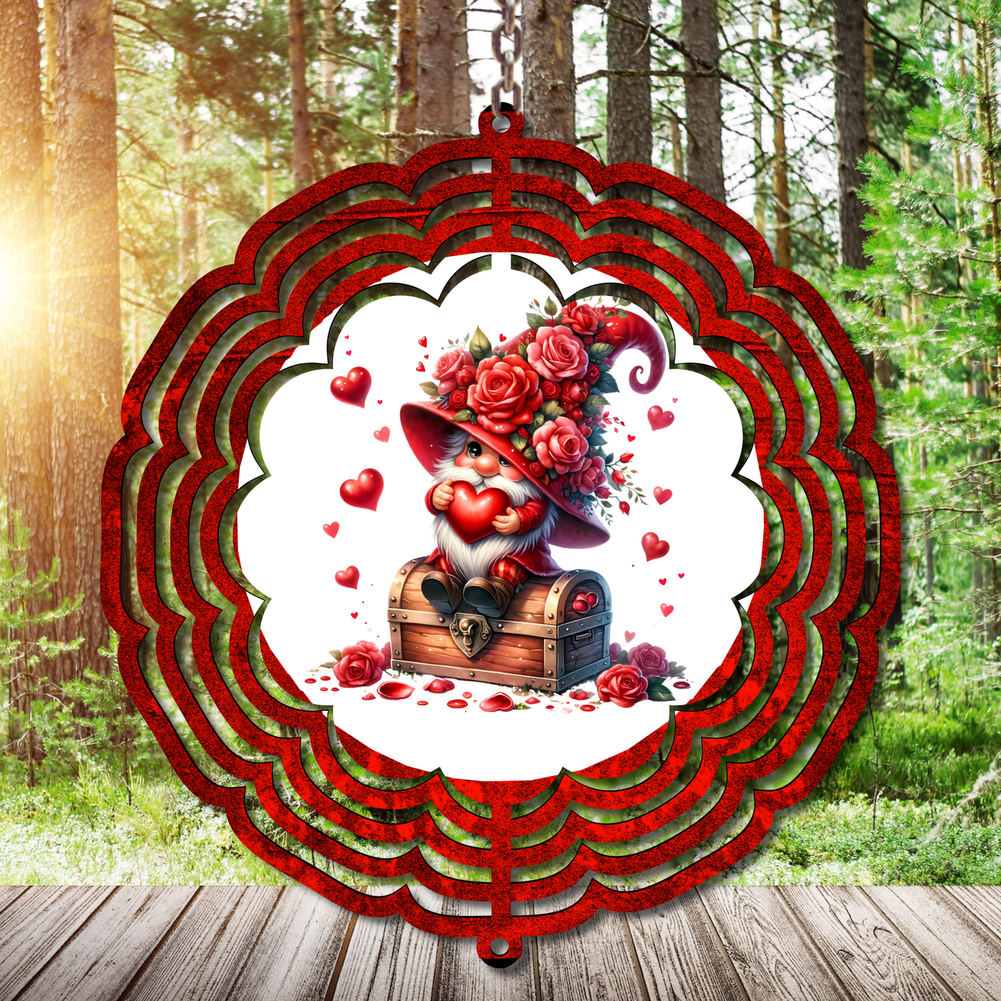 Whimsical Love Gnomes Wind Spinners