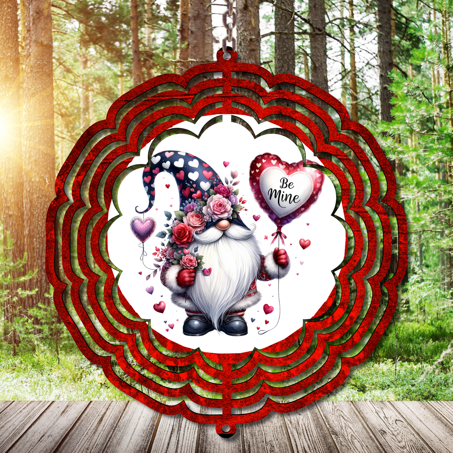 Whimsical Love Gnomes Wind Spinners