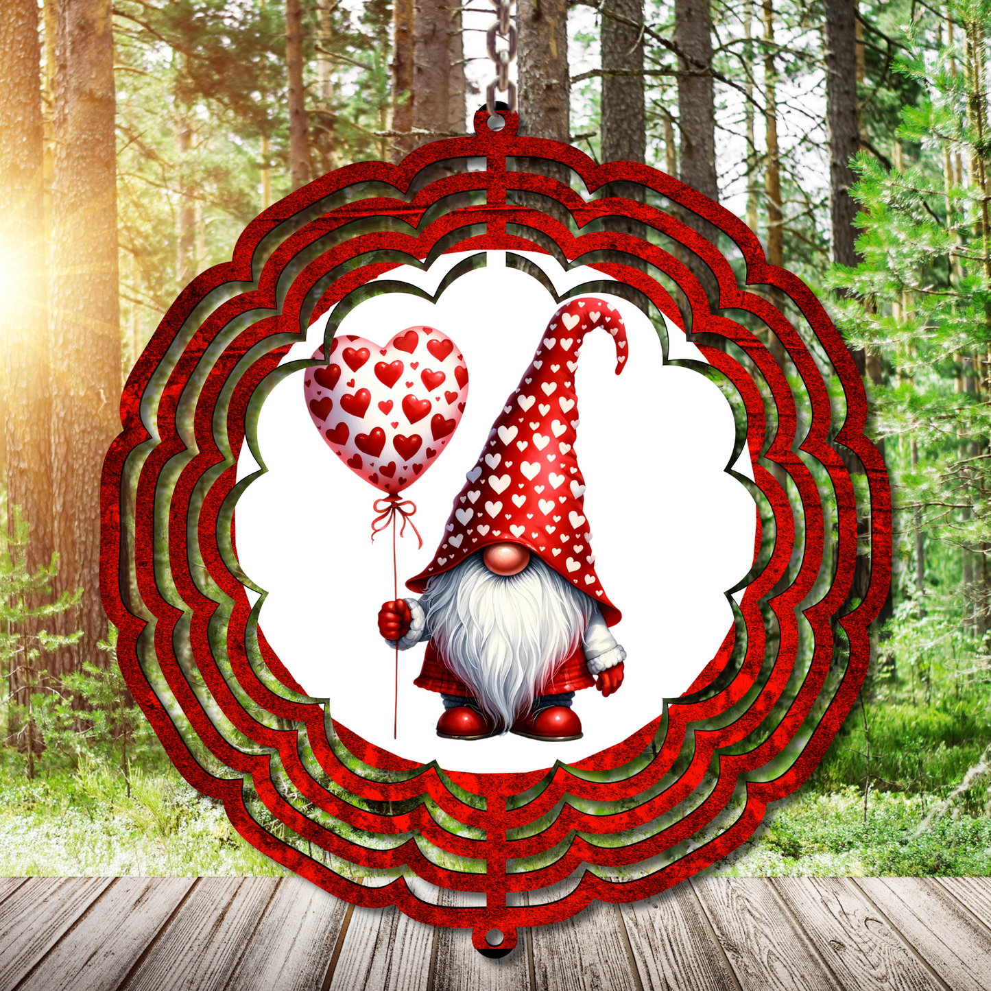 Whimsical Love Gnomes Wind Spinners