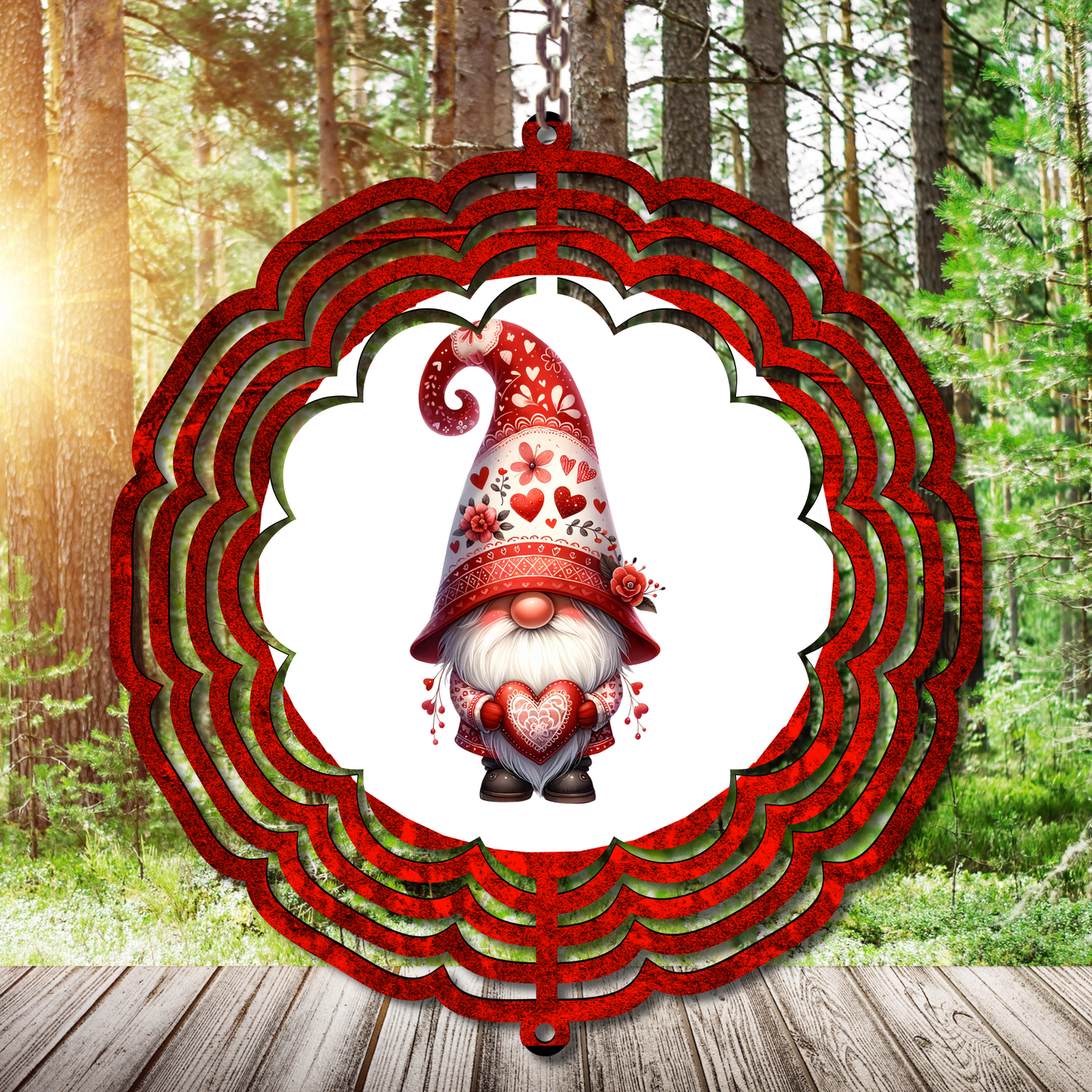 Whimsical Love Gnomes Wind Spinners