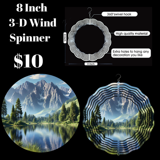 Nature's Tranquility 3-D Wind Spinners – 8 Inch