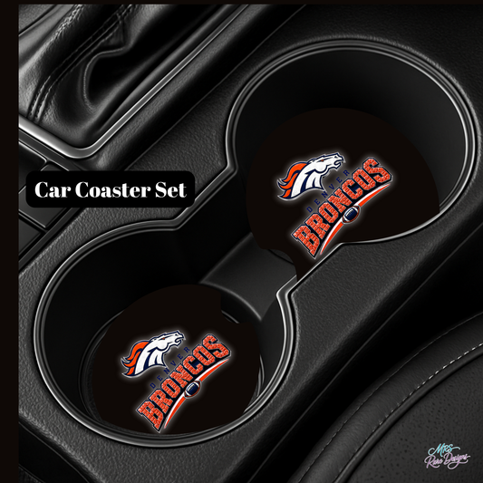 Gridiron Glam Custom Team Car Coasters (Set of 2)