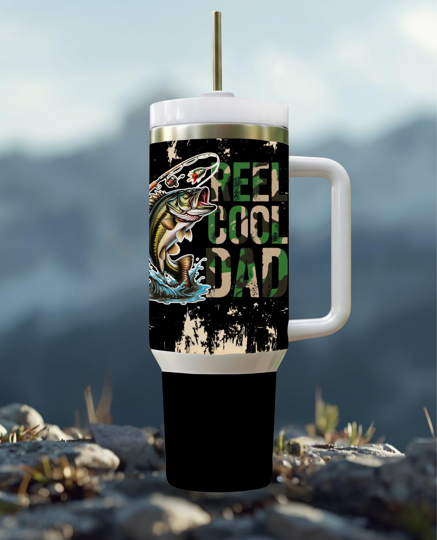 Reel Cool Dad 30 oz Stainless Steel Tumbler